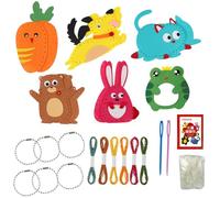 Beginner Sewing Kit for Children Ages 6+, Complete DIY Craft Set with Safe Materials to Foster Creativity and Skill Development