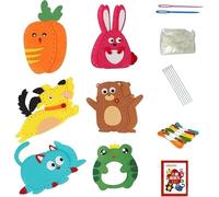 Beginner Sewing Kit for Kids Ages 6+, Complete DIY Craft Set with Fabric, Threads & Safe Plastic Needles to Spark Creativity