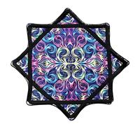 Beginner Spinning Cloth, 24 In Spinning Dance Handkerchief, Flow Star Spinning Cloth Sided Print Fingertip Rotating Juggling Vibrant Patterns For Party B