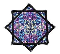 Beginner Spinning Cloth, 24-Inch Fingertip Juggling & Flow Toy for Beginners, Double-Sided Vibrant Print Rotating Cloth for Parties, Dance, Circus Training & Skill Practice D