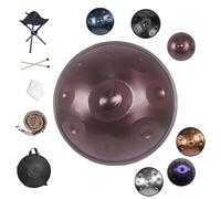 Beginner Steel Handpan 22 Inch 9/10/12 Notes Steel Drums Sets with Bag 432/440Hz Percussion Instrument With Drum Tripod for Beginners, Meditation, Yoga & Sound Healing(Purple,440HZ/10Note)