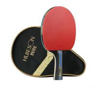 Beginner Table Tennis Bat Short Handle for Teens | 7-layer pure wood , solid power, pimpled-in rubber, ideal for control and spin