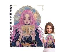 Beginner Tarot Book, Learning Divination Guide Manual, 8.27 x 11.22 x 1.18 Inches Planner with Daily Spreads, Informative Paper Study Journal, Card Meanings with Simple Layout, Spiritual Guide for