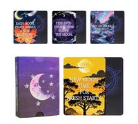 Beginner Tarot Card Decks - Classical Moon Theme Design Educational Playset | Oracle Cards Interactive Board Game Set | Family Group Activity Present For Adults Youth