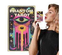 Beginner Tarot Cards, Dark Tarot Deck with Meanings, Fortune Telling Playing Cards, Portable Classic Tarots for Family Gathering