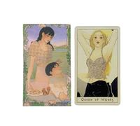 Beginner Tarot Cards, Spiritual Oracle Cards, Portable Divination Guide, Fortune Reading Kit for Adults Women Meditation Self Reflection Insight Practice Use Home Travel Ritual Learning Tool 10.3x6cm