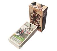 Beginner Tarot Deck, 78 Pieces Funny Double Sided Embossed Vintage Tarot Deck Card Game for Beginners Adults Kids Indoor Outdoor Travel Picnic Camping Party