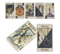 Beginner Tarot Deck, Oracle Divination Cards Set, Portable Spiritual Reading Game, Meditation Insight Card Kit, Party Fortune Deck, 48 Pieces, for Meditation Spiritual Practice Personal Party