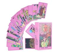 Beginner Tarot Deck, Portable Divination Cards, Leisure Card Game Set, Illustrated Meaning Guide, Compact Travel Design, 4.72x2.76in, for Adults Travel Home Camping Picnic Festival Events