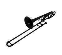 Beginner Trombone Brass Instruments B Flat Major Trombone ABS Beginner Grade Exam Performance(Phantom black)