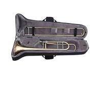 Beginner Trombone Gold Lacquered Tenor Trombone Bb F Slide Instrument For Beginners Professional Ensembles And Brass Bands