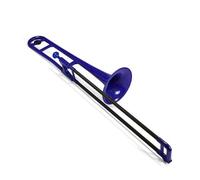 Beginner Trombone Plastic Brass Instrument Tenor Trombone Key Of Bb Suitable For Beginners Exams And Performance Blue