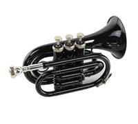 Beginner Trumpet Beginner Musical Instrument B Flat Pocket Trumpet Black Brass Stainless Steel Professional Standard Trumpet Tone