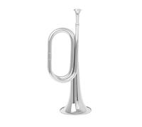 Beginner trumpet Brass Cavalry Trumpet With Mouthpiece For Cavalry Orchestra Musical Instrument Gold Silver(Color:Silver)