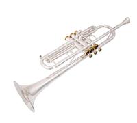 Beginner trumpet Gold-copper Silver-plated Reverse Casing Horn Instrument For Professional Playing