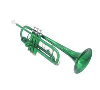 Beginner trumpet Green Bb Trumpet Brass Material Professional Wind Instrument With Accessories