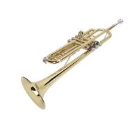 Beginner -Trumpet -Kit, Double Bar Support BB Trumpet Instrument for the Band Performance (Gold)