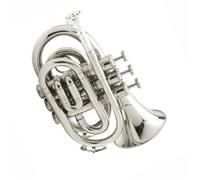 Beginner Trumpet Nickel Mini Pocket Trumpet Instrument Trompette Silver-plated Stainless Steel Professional Trumpet With Rich Sound