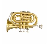 Beginner Trumpet Professional B Flat Pocket Cornet Portable Trumpet Brass Instrument Stainless Steel Standard