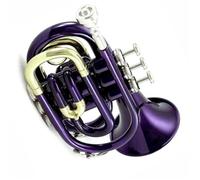 Beginner Trumpet Purple Bb Mini Pocket Trumpet Trompette Brass And Stainless Steel Professional Trumpet Instrument With Rich Tone