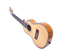 Beginner Ukulele 24 Inch Solid Spruce Spalted Maple Ukulele Thin Body Beautiful Tone For Beginners And Adults