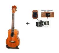Beginner Ukulele 26 Inch Tenor Full Solid Mahogany Body Guitar Hawaiian 4 String Guitar Ukulele String Instrument(Size:Electric Standard)