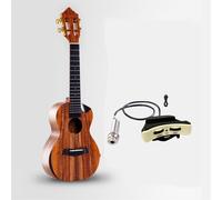 Beginner Ukulele Electric All-single Ukulele Tiger Grain Acacia Professional Hawaiian Cutaway Four-string Guitar