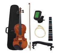 Beginner Violin 4/4 Colorful Solid Wood Violin For Beginners To Practice And Play(Wood color)