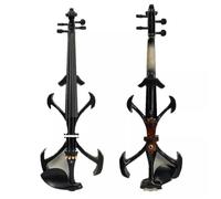 Beginner Violin 4/4 Electric Violin Solid Wood Beautiful Melody Suitable For Beginners And Professionals(Black)