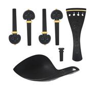 Beginner Violin Accessories 4pcs Violin Ebony Embossed Accessories Set Pull Chord Plate Cheep Support Tail Nail Chord Axis For 4/4 3/4