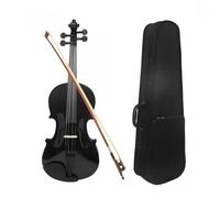 Beginner Violin Black Solid Wood Violin Outfit