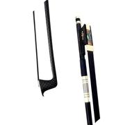 Beginner Violin Bows 1-Piece Gold Wire Braided Grid Carbon Fiber 4/4 Violin Bow White Horsehair Black Horsetail(Style 3)