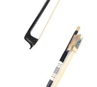 Beginner Violin Bows 1pc Grid Carbon Fiber Rod Violin Bow Violin Bow Horsehair Horsetail(White bow)