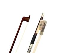 Beginner Violin Bows 4/4 Violin Bow Black Carbon Fiber Violin Bow French Horn Bow(Brazilian wood white horn)
