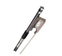 Beginner Violin Bows 4/4 Violin Bow Carbon Fiber Bow Silver Wire Braided Carbon Fiber Bow with Horn Fork Good Balance Violinist