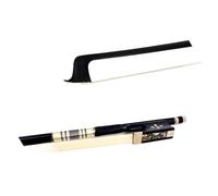 Beginner Violin Bows Black Carbon Fiber 4/4 3/4 1/2 1/4 Violin Bow Ebony Bow White Horsetail(4/4)