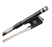 Beginner Violin Bows Black Carbon Fiber VIOLIN BOW 4/4-1/16 Size Ebony Frog Nickel(4-4 Size)