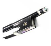 Beginner Violin Bows Carbon Fiber Violin Bow 4/4 3/4 1/2 1/4 1/8 Size Black Horsehair Player(4/4)
