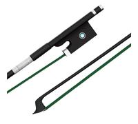 Beginner Violin Bows Carbon fiber violin bow full size colorful horsetail 4/4 3/4 1/2 1/4 1/8(Green,1/8)