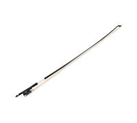 Beginner Violin Bows Violin bow 4/4 carbon fiber round rod violin bow 4 strings ebony bow white horse hair violin accessories(White)