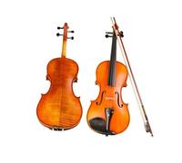 Beginner Violin Full Size Violin With Patterned Matte Coffee Color Hand-painted(1/4)