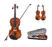 Beginner Violins Solid Wood Violin For Beginners Handcrafted Professional Grade Suitable For Adult Orchestra Performances(Glossy natural color 1/4)