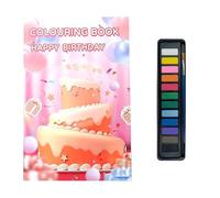 Beginner Watercolor Kit for 12 Colors Water Color Books Easy Nature Scenes Paint Set,Coloring Book,Creative Art Gift(L,2)
