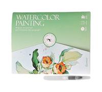 Beginner Watercolor Painting Kit - Watercolor Art Workbook with 12 Color Paint Set and Brush, Ideal for Craft Projects, Learning Techniques, Home, School, or Travel Painting Activities