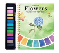 Beginner Watercolor Watercolor Kit for Adults 12 Colors Water Color Books Easy Nature Scenes Paint Set Watercolors Coloring Pages for Creative Art Gift(AS1,2)