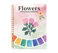 Beginner Watercolor Watercolor Kit for Adults 12 Colors Water Color Books Easy Nature Scenes Paint Set Watercolors Coloring Pages for Creative Art Gift(G,1)