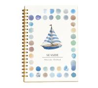 Beginner Watercolor Workbook, Watercolour Paint Workbooks Set with Paint Brush for Adults Teens, Easy Nature Scenes Watercolor Paint Set, Art Crafts Painting Supplies, Beginner Friendly Painting Kit