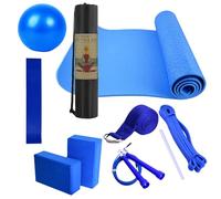 Beginner Yoga Kit, Exercise Mat Set, Portable Yoga Ball with Resistance Band, Home Gym Equipment, Pilates Accessory with Durable Design, Workout Set for Stretching Fitness Training
