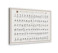 Beginner Yoga Poses Hatha And Modern Asanas Canvas Posters Wall Art Bedroom Office Room Decor Gift Frame 12x18inch