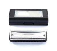 Beginners And Adults Blues Harmonica C D A F G Bb E Key 10 Holes 20 Notes Suitable(Black C)